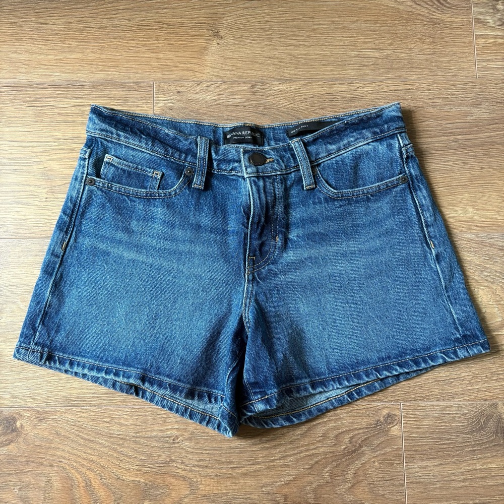 Banana Republic Mid-Rise Blue Denim Shorts